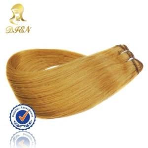 Cheap Brazillian Virgin Hair Extensions Blonde Color Straight Human Hair Weft