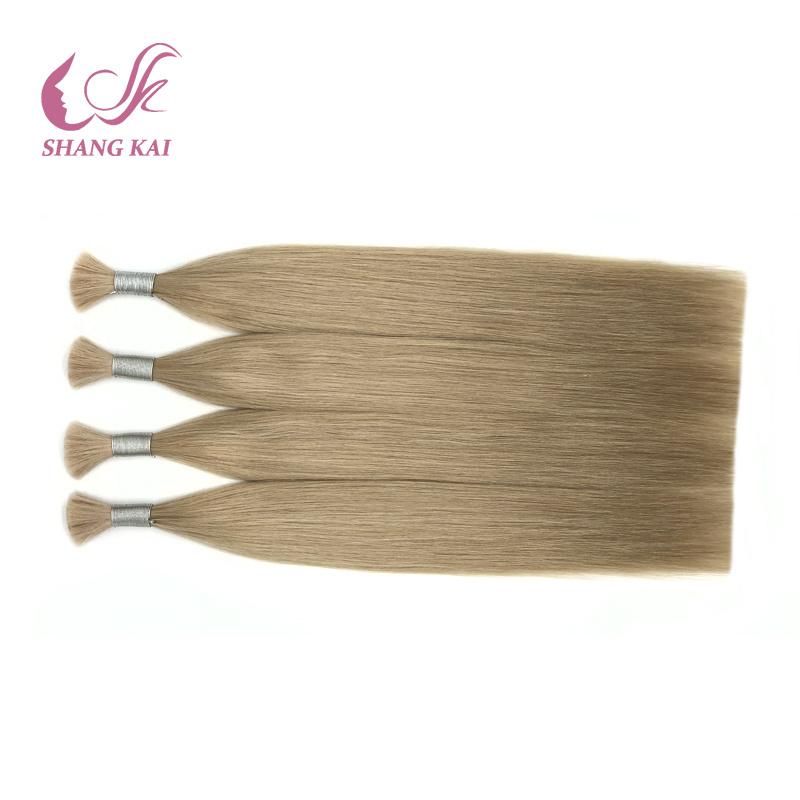 Double Drawn Blonde Afro Kinky Bulk Hair Extension Human Hair