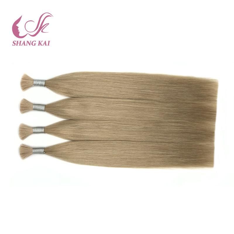 Double Drawn Blonde Afro Kinky Bulk Hair Extension Human Hair