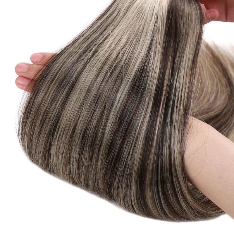 P4/613 Double Drawn Russian Remy Hair Extensions Popular European Best Quality Virgin Human Weft
