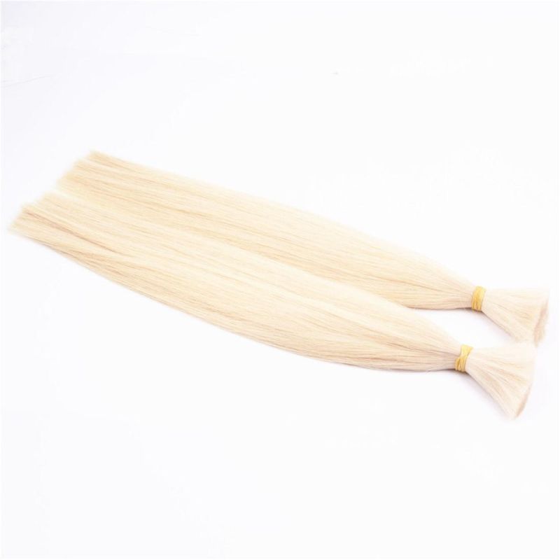 Top Quality Full Cuticle Russian Slavic Blond Human Hair Bulk Braiding Hai