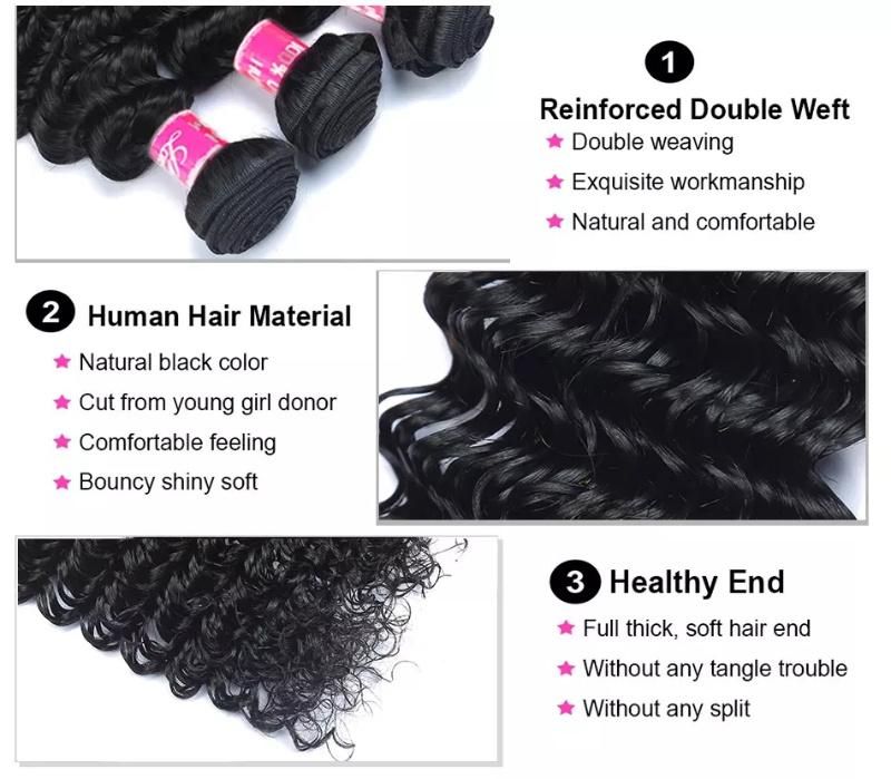 Hot Selling Wholesale Long Deep Wave Bundles Human Hair