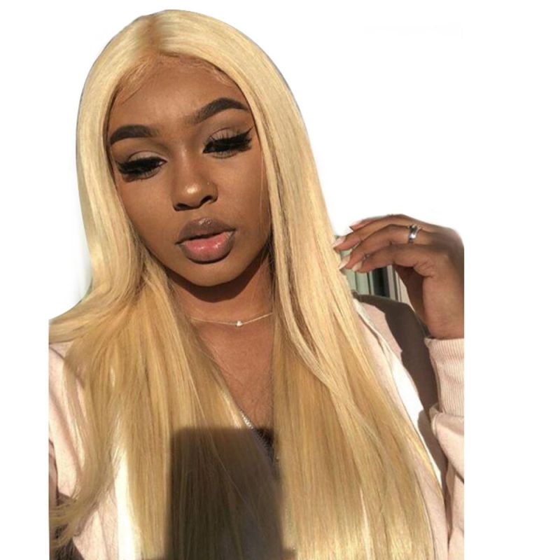 Kbeth Human Hair Wig 180 Density Raw Indian 100% Virgin 613 Blonde Color Straight T Part HD Transparent Lace Frontal Ombre Color Wigs Original Factory