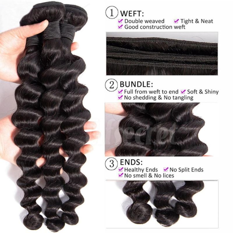 Kbeth Best Deep Loose Wave Bundles Virgin Brazilian Human Hair Bundle Wholesale Mink 9A 10A Grade Hair Weaving Vendors