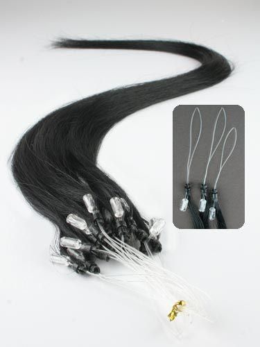 Micro Ring Hair Extensions Remy Human Hair Extensions 1g/Strand Silky Straight Micro Ring Loop Hair Extensions (AV-RH00-1B)