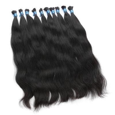 Raw India Straight Hair Material Bulk Wholesaler Price Human Bulk Hair Extension