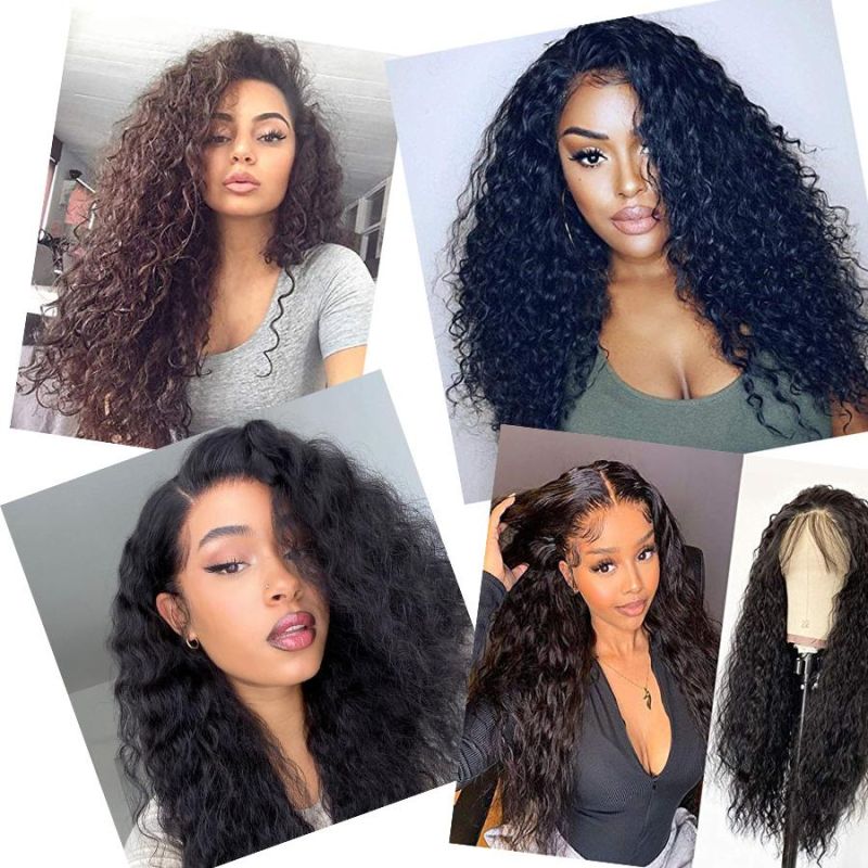 Human Hair Extensions Lace Wigs Water Wave Brazilian Virgin Hairs Lace Front Wig Ynthetic Hair 13X4 Human Hair Wigs for Black Women