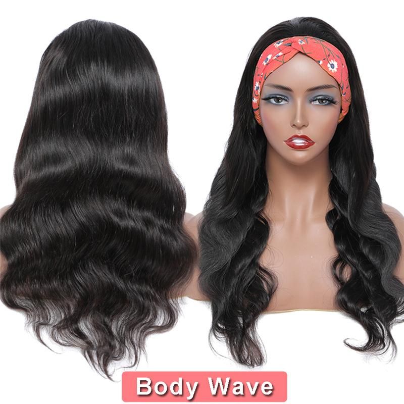 Wholesale Brazilian Virgin Cuticle Aligned Human Hair Wigs for Black Women Body Wave Headband Wig