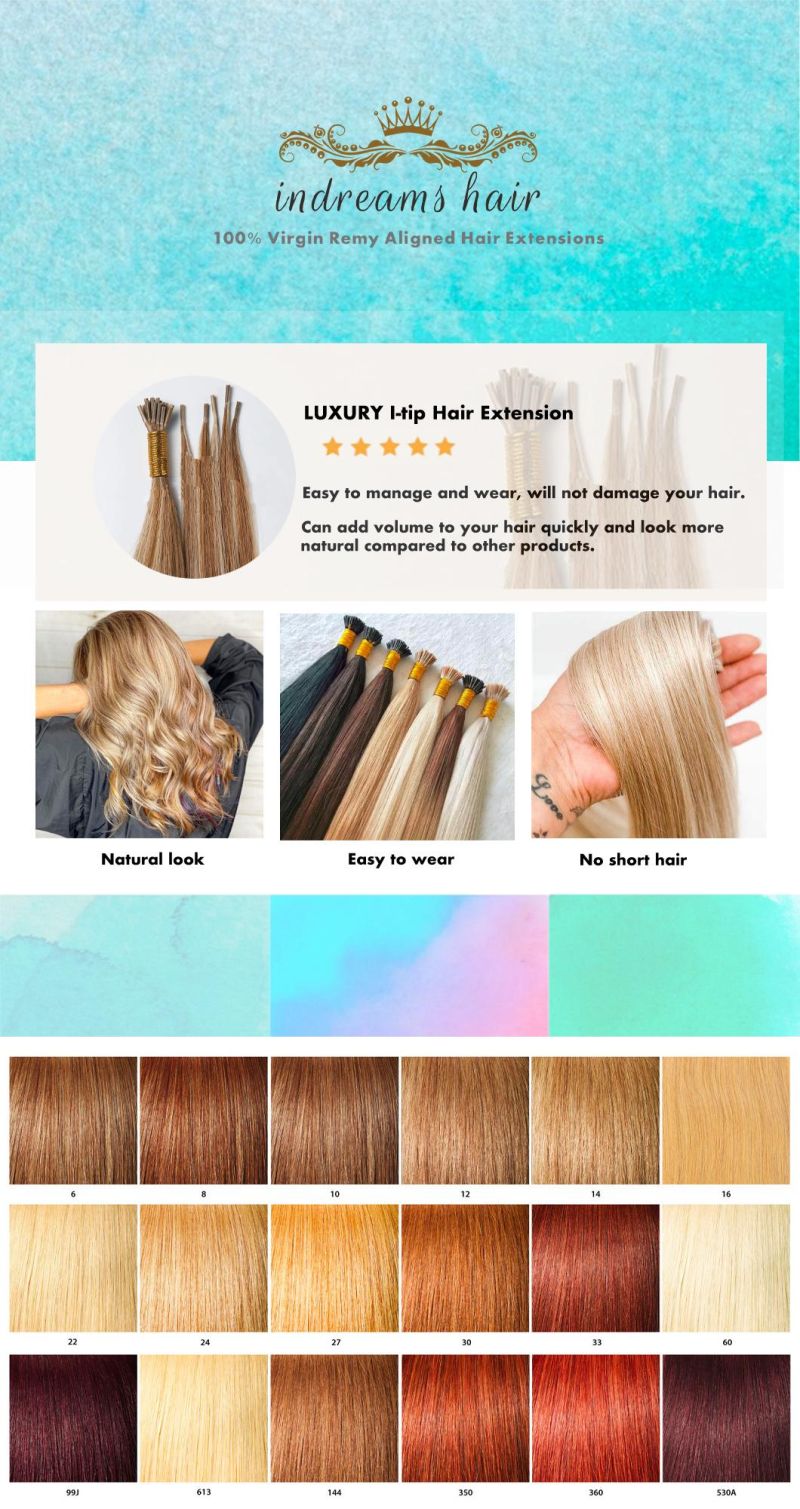 Human Remy Wholesale Unprocessed Pre-Bonded Full Ending I/U/Flat Tip Hair Extensions