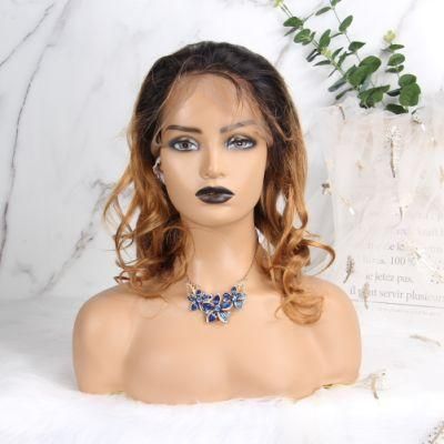 Short Straight Bob Cut Lace Part Wig Lace Front Human Hair Wigs for Women Brazilian Human Hair Wig with Bangs Blonde