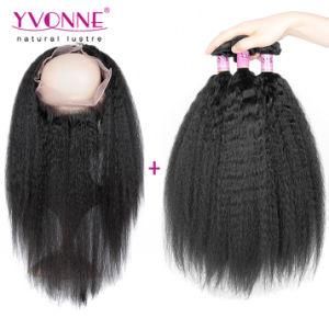 Fashion Style Kinky Straight Bundle and 360 Frontal with Much Baby Hair