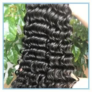 Top Quality Large Stock Natural Color Deep Water Wave Brizilian Virgin Hair with Factory Price Wf-014