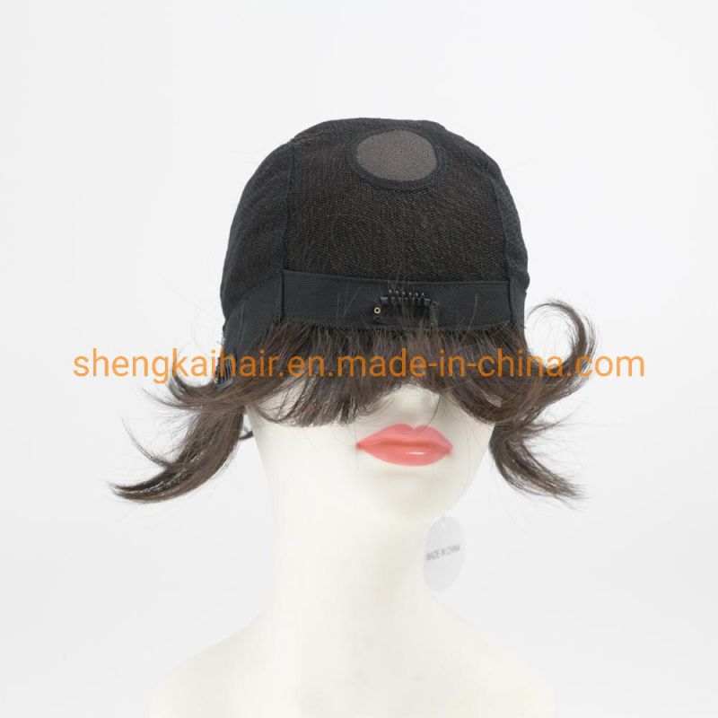 Wholesale Premium Quality Full Handtied Black Color Short Style Synthetic Hair Wigs for Women 529