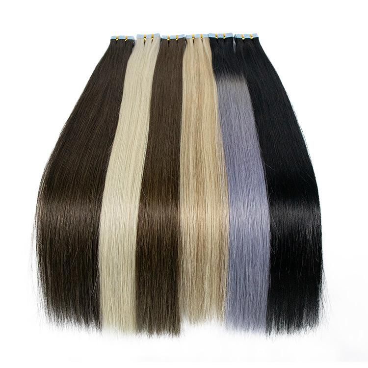 12A Blonde Double Drawn Virgin 100% Russian Hair Tape Hair Extensions