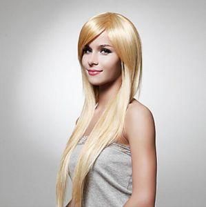 Fashion Synthetic Wig Remy Long Straight Glod Wig