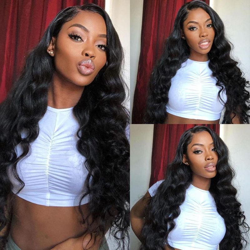 Lace Frontal Wig Loose Deep Wave Lace Front Human Hair Wigs for Women Pre Plucked Lace Wig Transparent Frontal Wig Human Hair 13X4 Lace Closure Wig