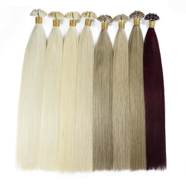 12A Russian Raw Virgin Double Drawn Flat Tip Human Hair Extension