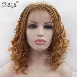 Hot Selling High Quality Hand Made Fashion Braided Synthetic Lace Front Wig