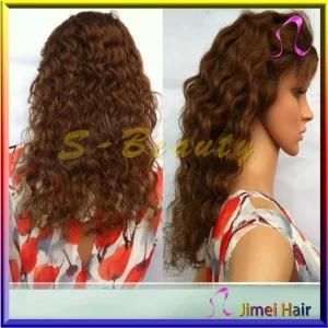 6# Brazilian Deep Wave Human Hair Front Lace Wig (SB-B-DWLW)