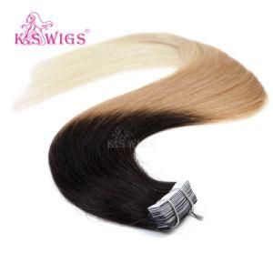 K. S Wigs Factory Wholesale Price Tape Hair 100% Brazilian Human Hair