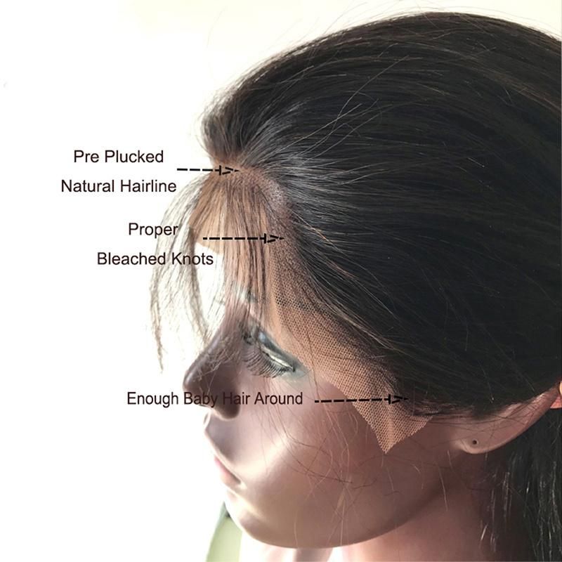 Soft Straight Mink Brazilian Human Hair Lace Wig with Baby Hairs