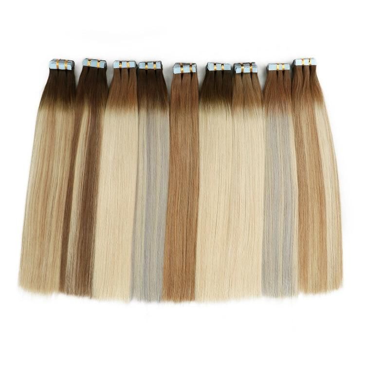 12A Raw Virgin 100% Human Hair Double Drawn Tape in Hair Extensions