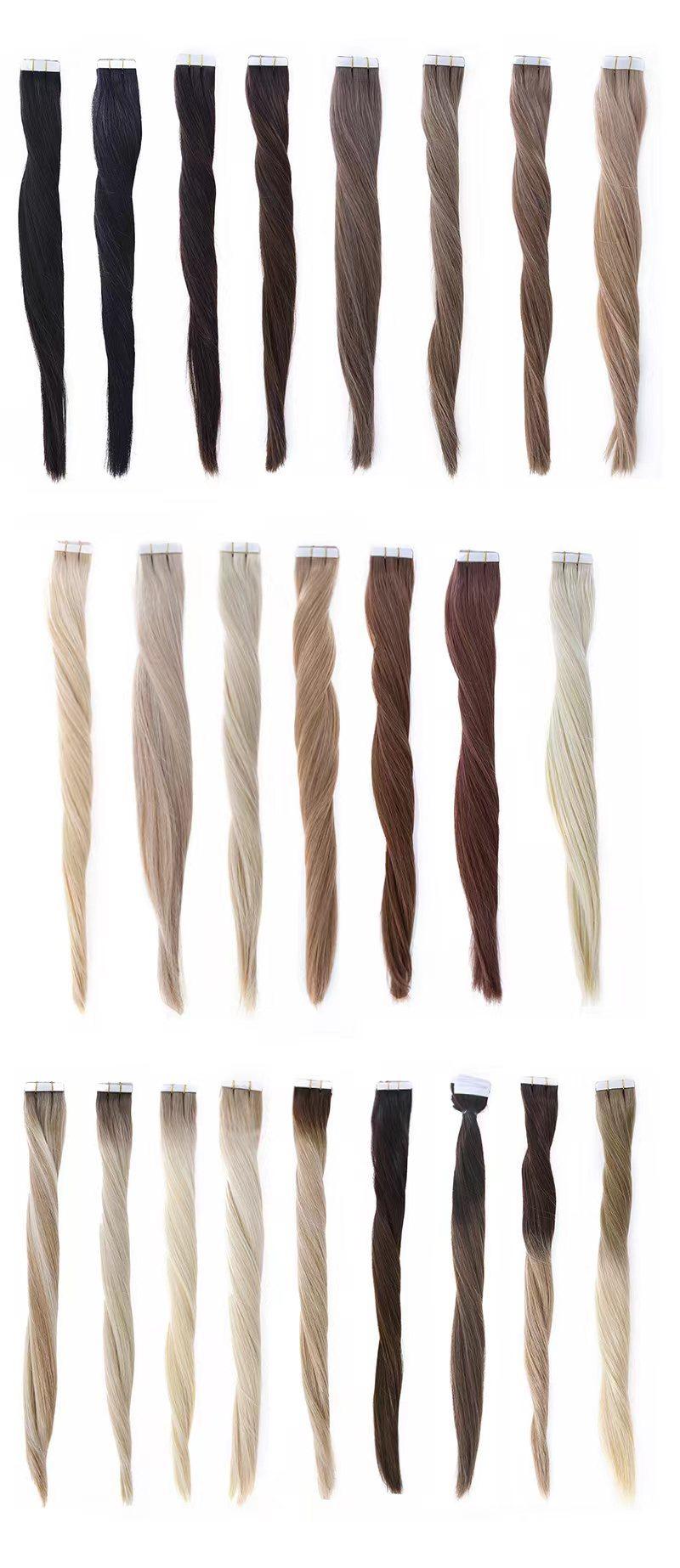 Wholesale Double Drawn 100% Human Hair Extensions Invisible Tape in Hair Extensions Human Remy Hair