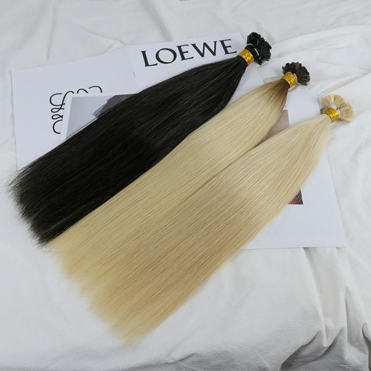 Cheap Thick End Raw Human Hair Remy Virgin Flat Tip Hair Extensions