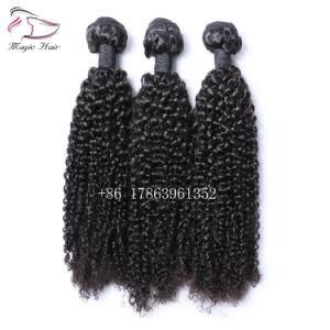 8A 3 Bundles Human Hair Weft with Lace Closure Brazilian Virgin Hair Extension with Curly Human Hair