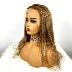 Cheap Price Straight Highlight Human Hair Lace Front Wig Ombre Blond Highlight Wig 6/613 Hair Wig