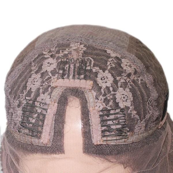 Lx192 Kinky Curl U-Part Full Cap Human Hair Replacement for Women