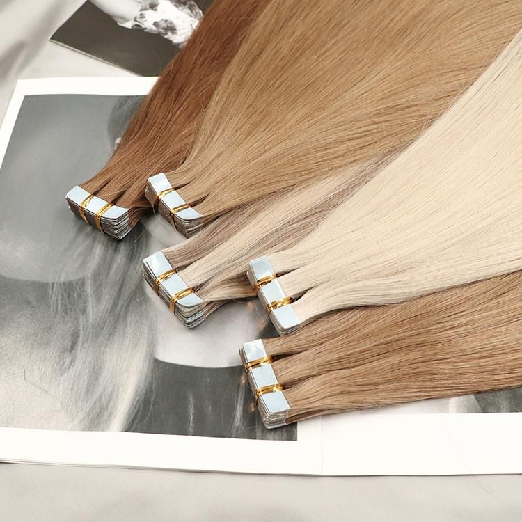 Double Drawn Straight Remy Hair Tape in Human Hair Extension
