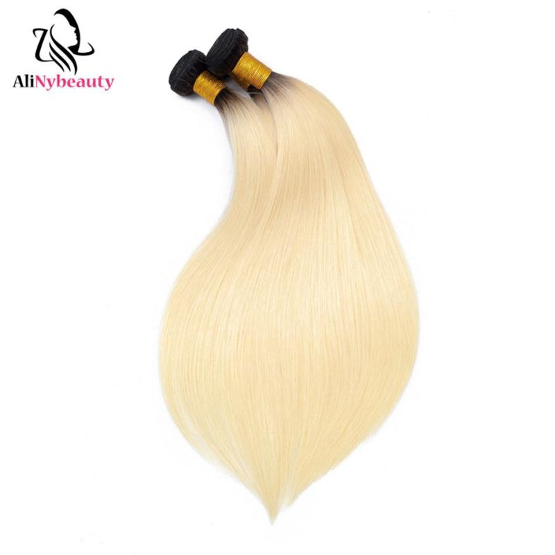 Alinybeauty Wholesale Ombre T1b/613 Hair Bundles with Frontal