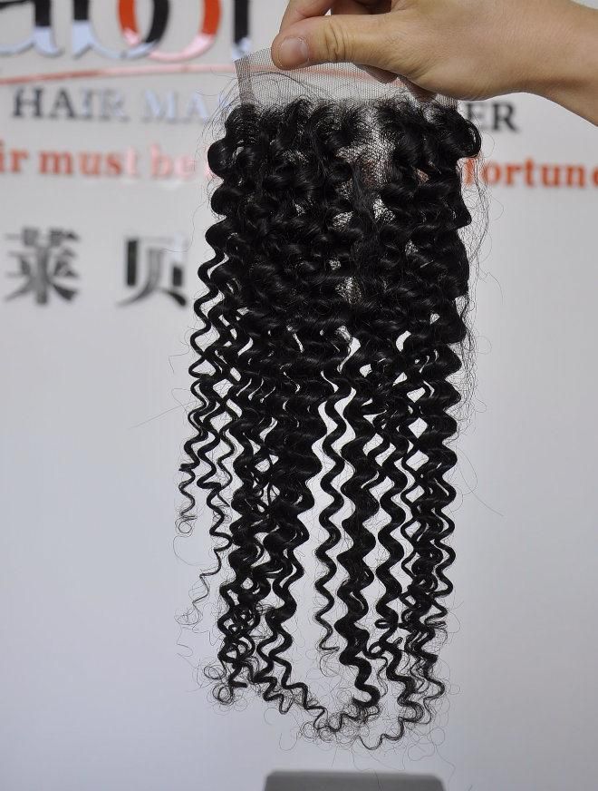 Virgin Human Hair Lace Closure at Wholesale Price (Kinky Curly)