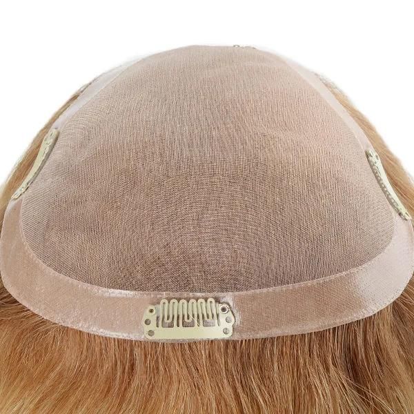 Fine Mono Base Hair Replacement with Clips for Women