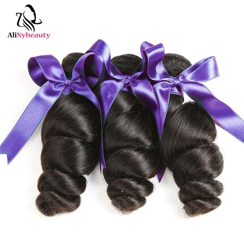 Top Grade Virgin Human Hair 13X4 Lace Frontal with Bundles Loose Wave