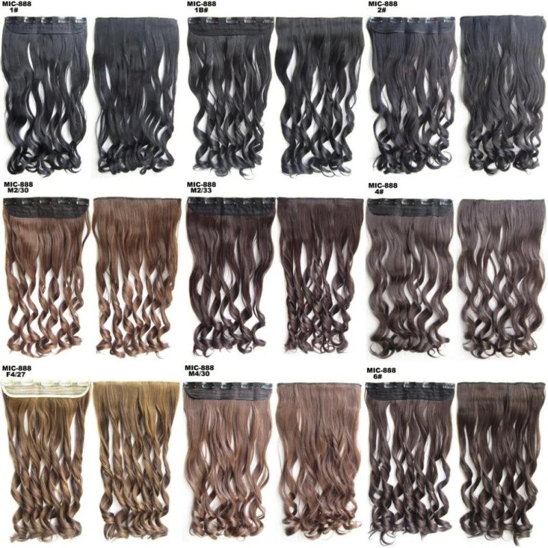 5clips One-Piece 22"-24" Body Wavy Clip in Hair Extensions Hairpiece