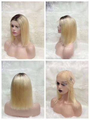 Hot Selling Omber Color Brazalian Human Hair Cury Wave High Quality Lace Frontal Wig