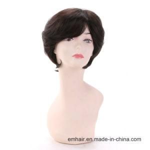 High Quality Hot Selling 1b# 130% Density Human Full Lace Deep Wave Short Bob Hair Wig