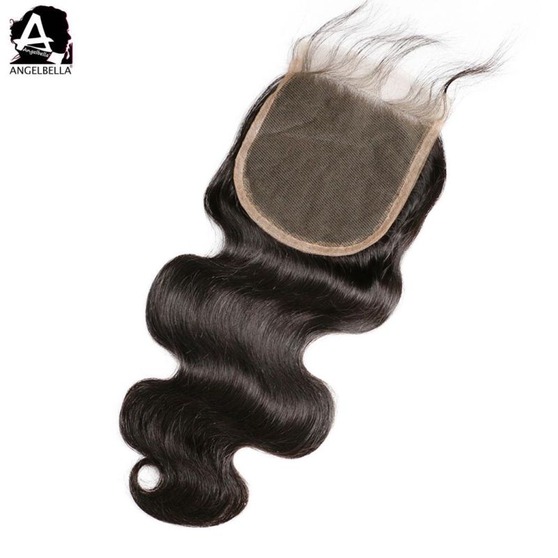 Angelbella Body Wave Lace Closure Human Remy Hair 5X5 Closures Silk Top Closures for Black Women