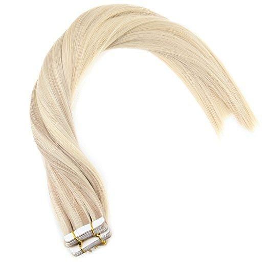 100% Virgin Hair Tape in Human Hair Extensions (AV-TP18-P007)