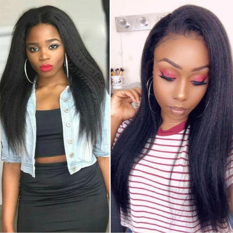 Brazilian Yaki Human Hair Bundles Deals Kinky Straight Brazilian Hair Weave Bundles Remy Human Hair Extensions