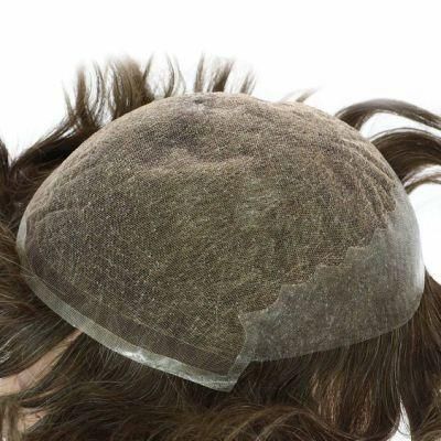 Instant Delivery Human Hair Stock Toupee Lace Front Wig for Men