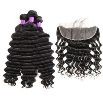 Wholesale Loose Deep Wave 10A Virgin Hair Bundles with Closure