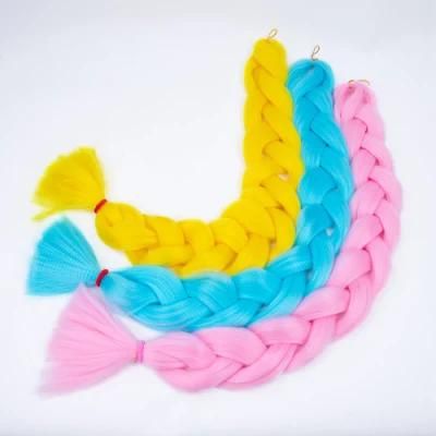 Kbeth Cheap Wholesale Jumbo Braiding Hair Crochet Synthetic Fiber 100 Grams 24 Inch Ombre Synthetic Hair in Stock