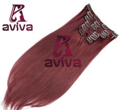 Full Head 7PCS Sets Clip in Hair Extension Brazilian Hair Extension Virgin Human Hair Extension 16inch Hair Extension for Full Head (AV-CH05-16)