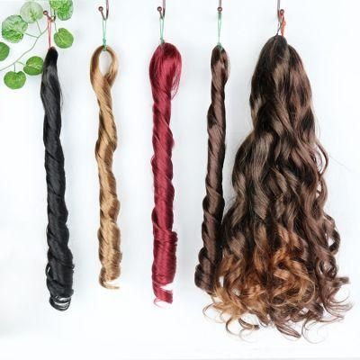 Pony Style Loose Wave 22inch Spiral Curly Braiding Hair Spiral Curl Wavy Braids French Curls Synthetic Braiding Hair