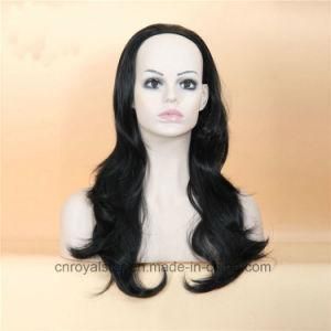 Popular Kinky Curly Full Lace Long Hair Synthetic 1/2 Wig