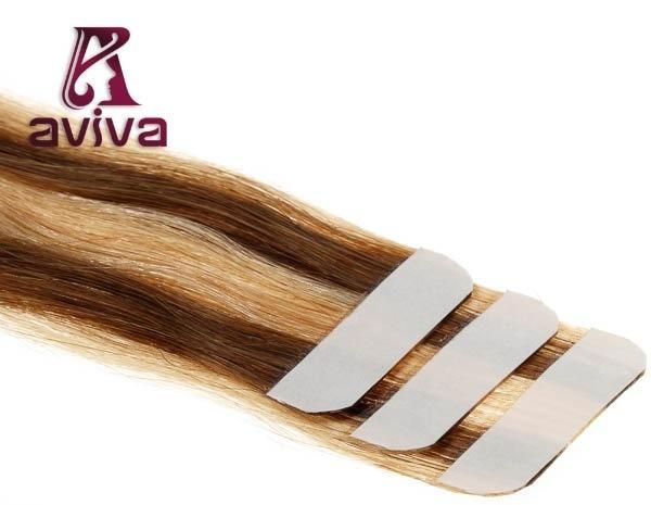 Piano Color Hair Extension Double Side Tape Hair Extension Tape in Human Hair Extensions