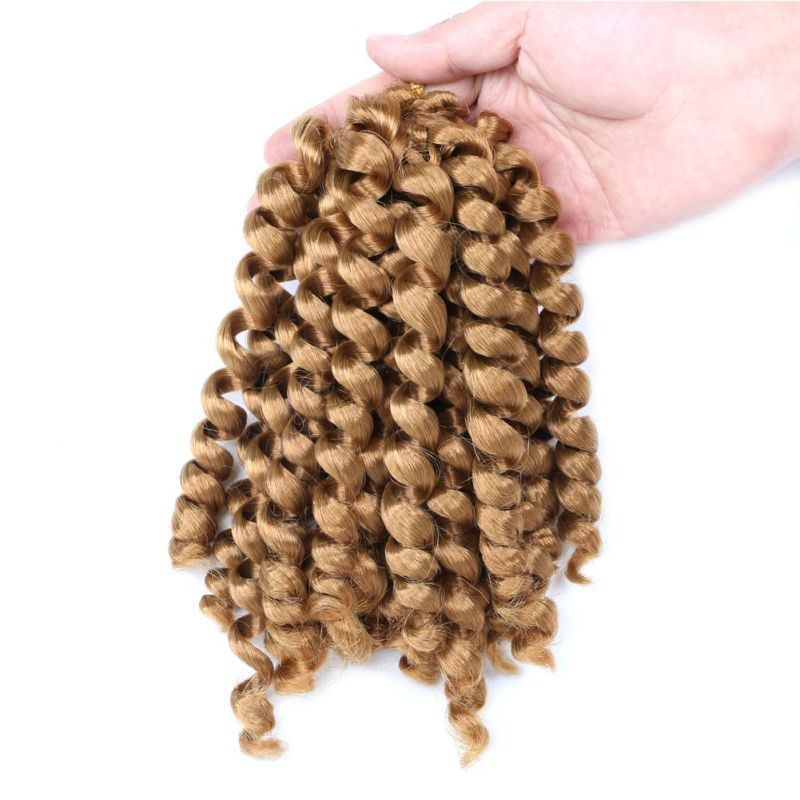 High Temperature Fiber Crochet Braiding Hair Synthetic Wand Curl Hair Extension